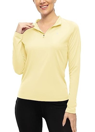 Women's long -sleeved shirt 1/4 zipper light sunscreen jacket