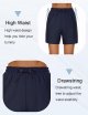 Women's Swim Shorts High Waist UPF50+ Drawstring Waist Swim Trunks