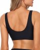 Women's Sports Bra Bikini Top Push Up Scoop Neck Swimsuit