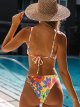 Women's Floral Print Spaghetti Strap Bikini Bathing Suit 2 Piece Swimsuits