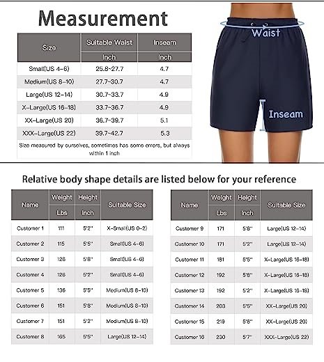 Women's Swim Shorts High Waist UPF50+ Drawstring Waist Swim Trunks