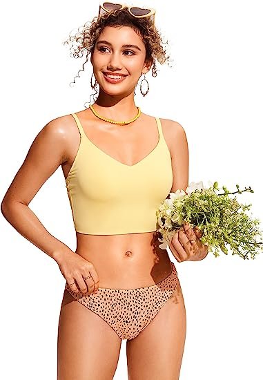 Women's Bikini Tops Adjustable Spaghetti Straps Swimsuit