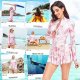 Rash Guard for Women, Long Sleeve Swimsuits UV UPF 50+ Swim Shirt