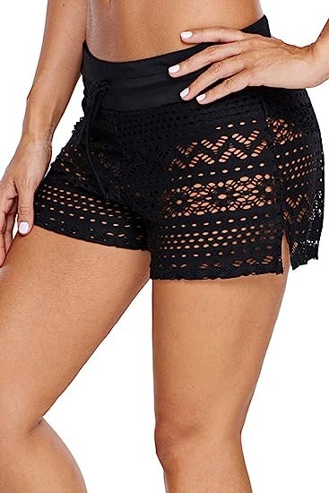 Women Board Shorts Bikini Bottom Swimsuit Skort Swimdress